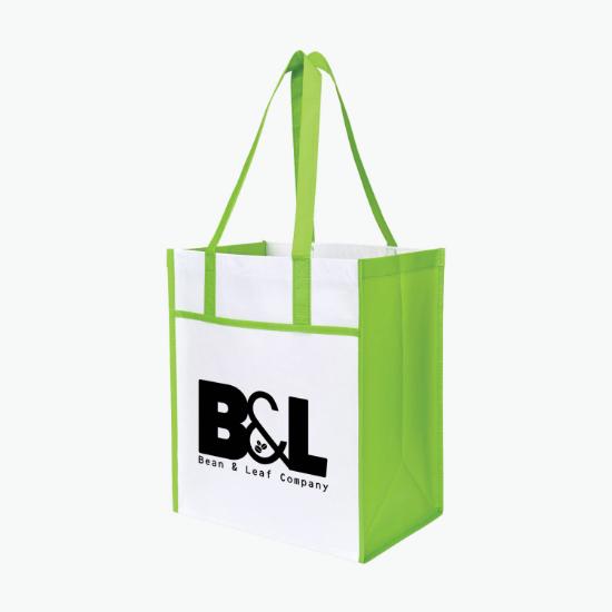 Harlow Laminated Recycled Shopper Tote - 15 x 13