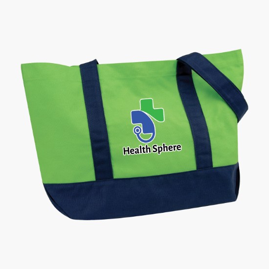 Voyager Cotton Snap Tote - 13 x 20 - Full Color