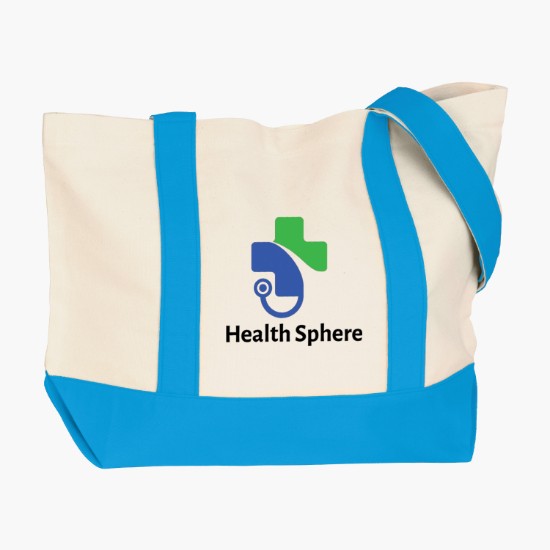 Voyager Cotton Snap Tote - 13 x 20 - Full Color