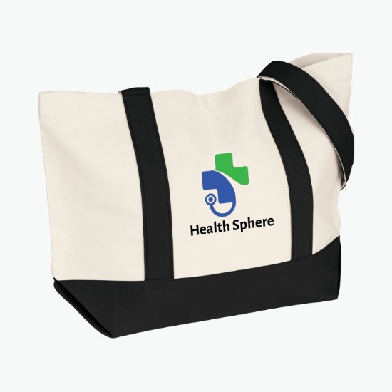 Voyager Cotton Snap Tote - 13 x 20 - Full Color