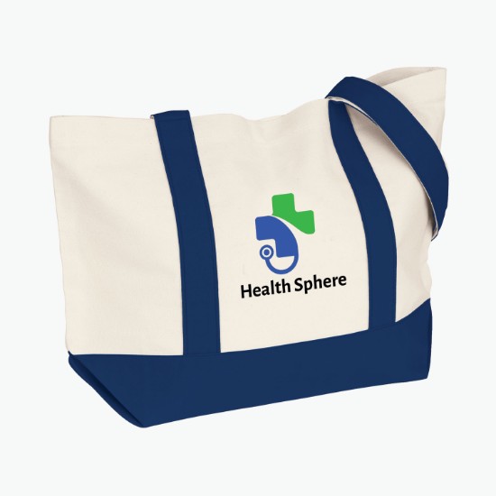 Voyager Cotton Snap Tote - 13 x 20 - Full Color