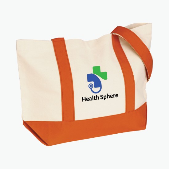 Voyager Cotton Snap Tote - 13 x 20 - Full Color