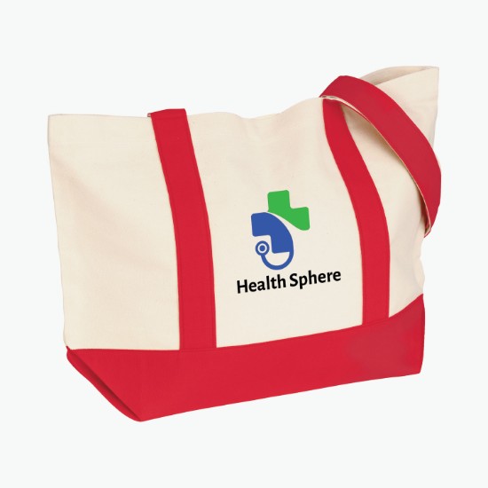 Voyager Cotton Snap Tote - 13 x 20 - Full Color