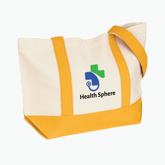 Voyager Cotton Snap Tote - 13 x 20 - Full Color