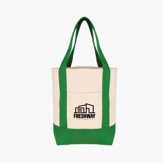 TJ Dual-Pocket Canvas Tote - 11 x 13 - 24-Hour Production