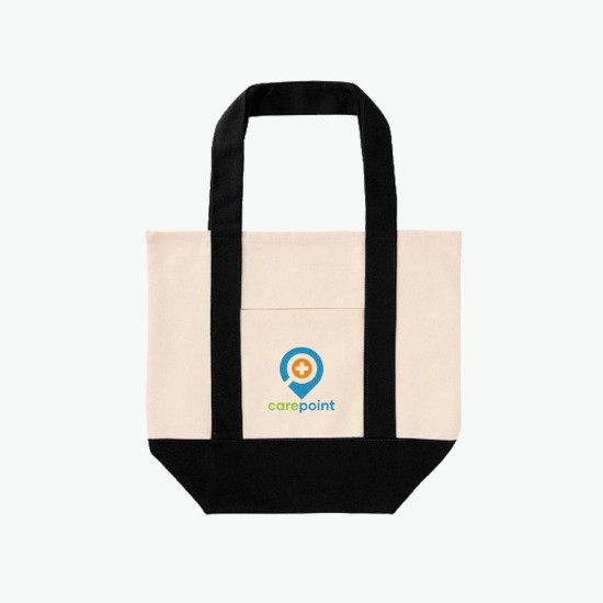 TJ Dual-Pocket Canvas Tote - 11 x 13 - Full Color