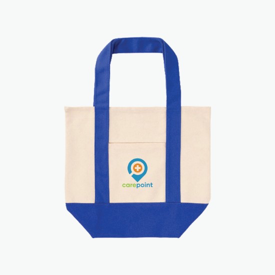 TJ Dual-Pocket Canvas Tote - 11 x 13 - Full Color