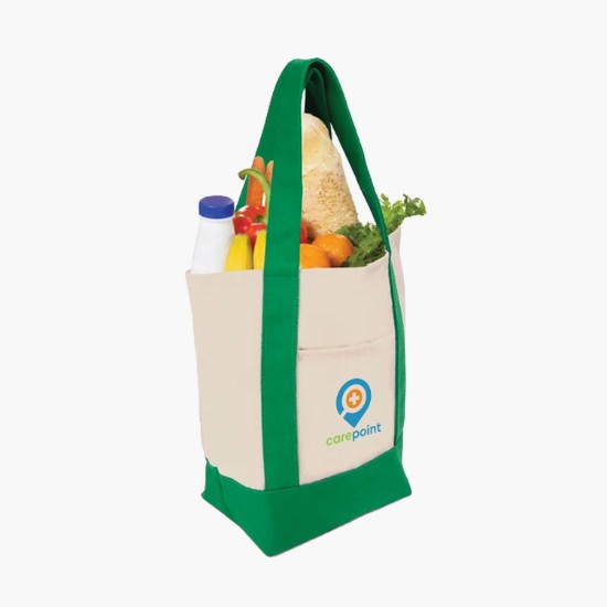 TJ Dual-Pocket Canvas Tote - 11 x 13 - Full Color