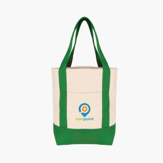 TJ Dual-Pocket Canvas Tote - 11 x 13 - Full Color