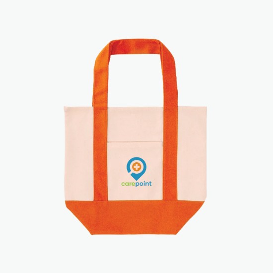 TJ Dual-Pocket Canvas Tote - 11 x 13 - Full Color