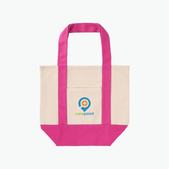 TJ Dual-Pocket Canvas Tote - 11 x 13 - Full Color