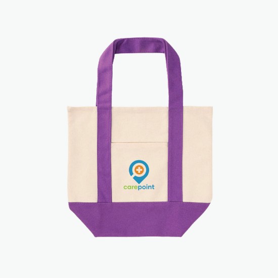 TJ Dual-Pocket Canvas Tote - 11 x 13 - Full Color