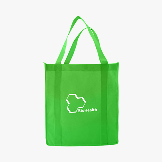100 GSM Non-Woven Grocery Tote - 13 x 12 - 24-Hour Production