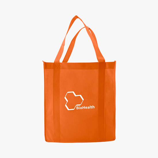 100 GSM Non-Woven Grocery Tote - 13 x 12 - 24-Hour Production