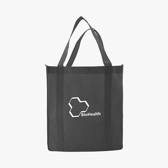 100 GSM Non-Woven Grocery Tote - 13 x 12 - 24-Hour Production