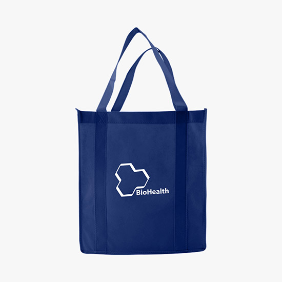 100 GSM Non-Woven Grocery Tote - 13 x 12 - 24-Hour Production