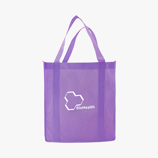 100 GSM Non-Woven Grocery Tote - 13 x 12 - 24-Hour Production