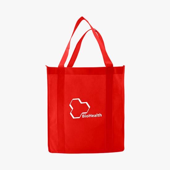 100 GSM Non-Woven Grocery Tote - 13 x 12 - 24-Hour Production