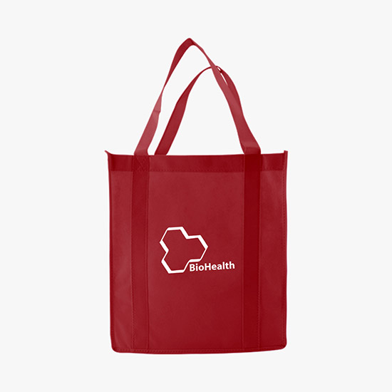 100 GSM Non-Woven Grocery Tote - 13 x 12 - 24-Hour Production