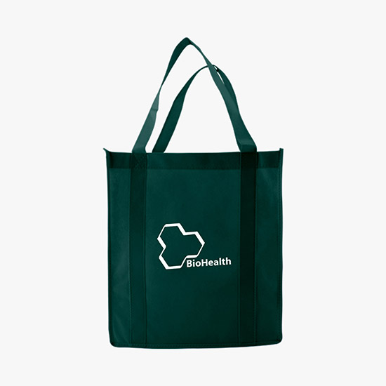 100 GSM Non-Woven Grocery Tote - 13 x 12 - 24-Hour Production