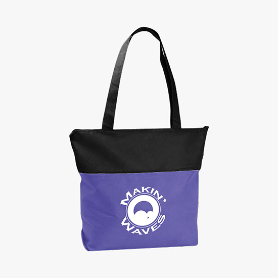 80 GSM Two-Tone Zip Tote