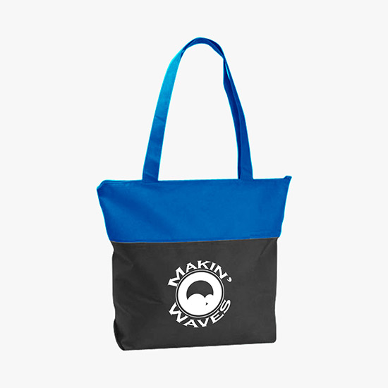 80 GSM Two-Tone Zip Tote