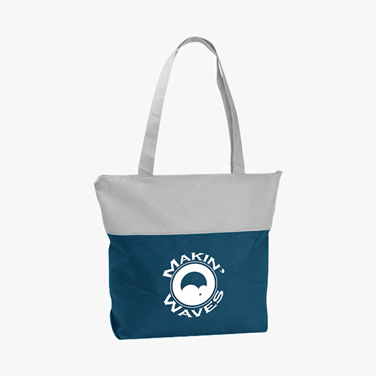 80 GSM Two-Tone Zip Tote