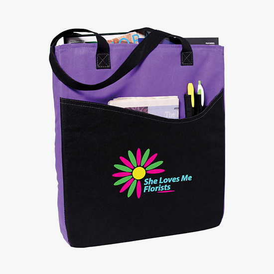 80 GSM Rivers Pocket Convention Tote - Full Color