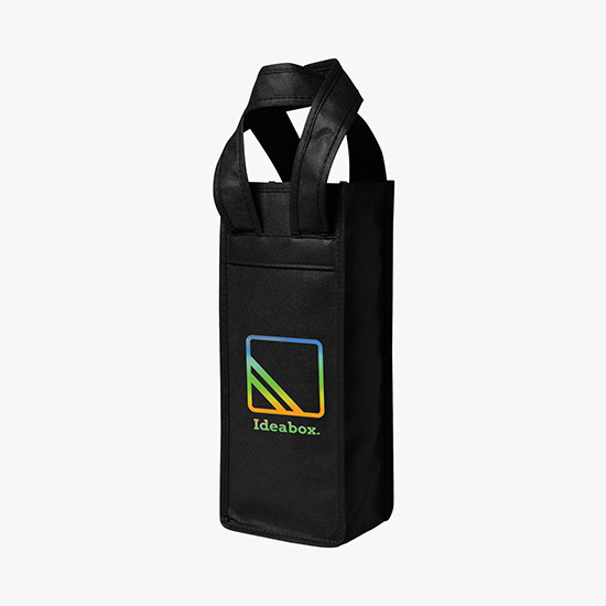 100 GSM Single Bottle Wine Tote - Full Color