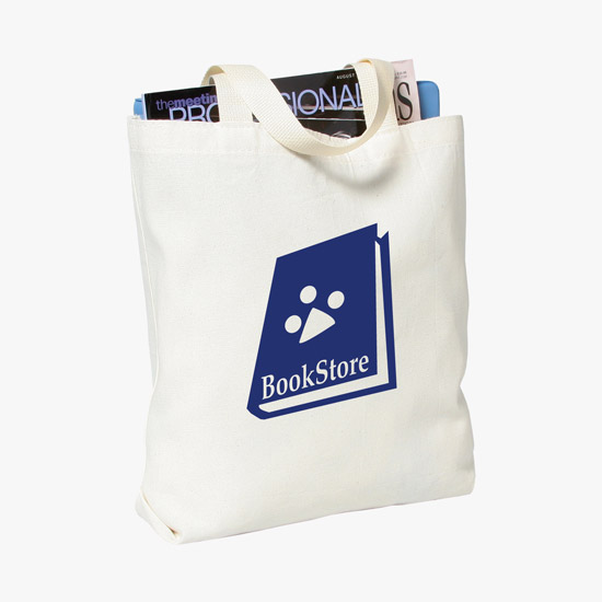 Gusseted Canvas Tote 8 oz. - Natural Bag  - Natural Handle