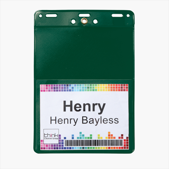 Trade Show Badge Caddy - Blank - Clip Attachment
