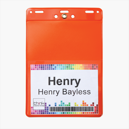 Trade Show Badge Caddy - Blank - Clip Attachment