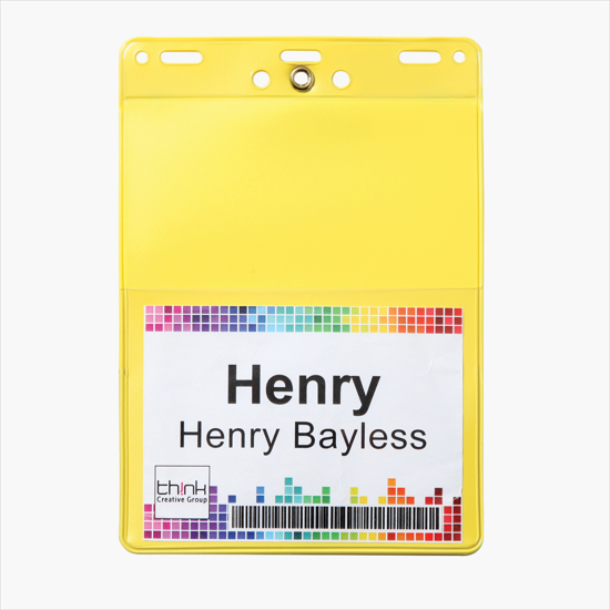 Trade Show Badge Caddy - Blank - Clip Attachment