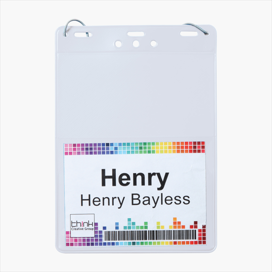 Trade Show Badge Caddy - Blank - Neck Cord Attachment