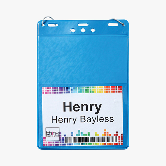Trade Show Badge Caddy - Blank - Neck Cord Attachment