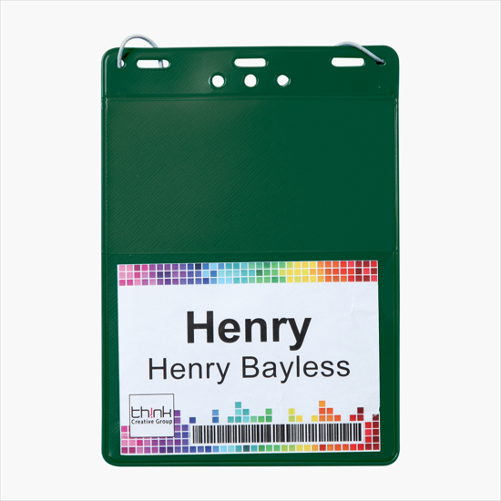 Trade Show Badge Caddy - Blank - Neck Cord Attachment
