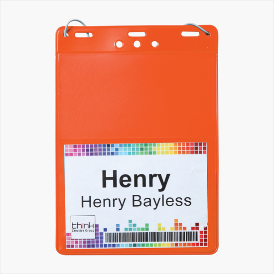 Trade Show Badge Caddy - Blank - Neck Cord Attachment