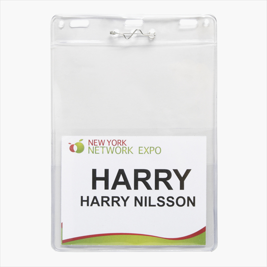 Trade Show Badge Caddy - Blank - Pin Attachment