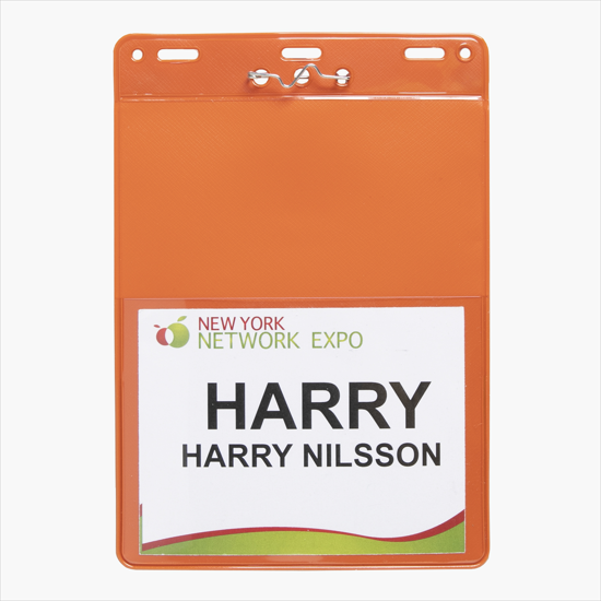 Trade Show Badge Caddy - Blank - Pin Attachment