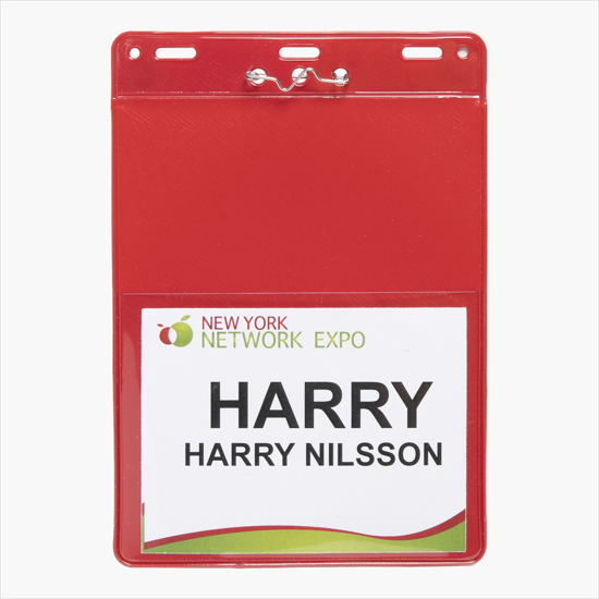 Trade Show Badge Caddy - Blank - Pin Attachment