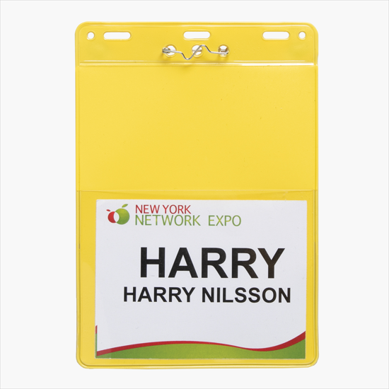 Trade Show Badge Caddy - Blank - Pin Attachment