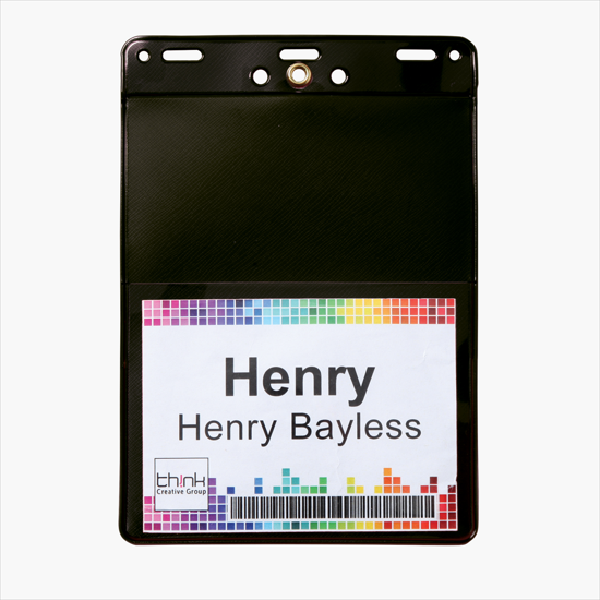 Trade Show Badge Caddy - Blank - Pin/Clip Attachment