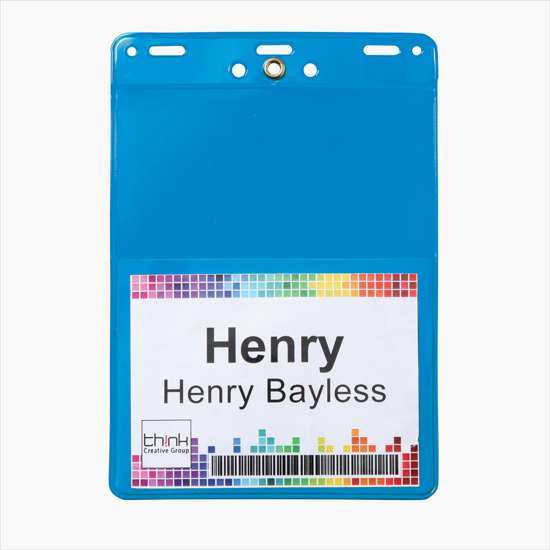 Trade Show Badge Caddy - Blank - Pin/Clip Attachment
