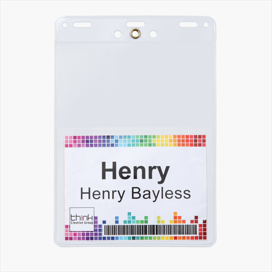 Trade Show Badge Caddy - Blank - Pin/Clip Attachment