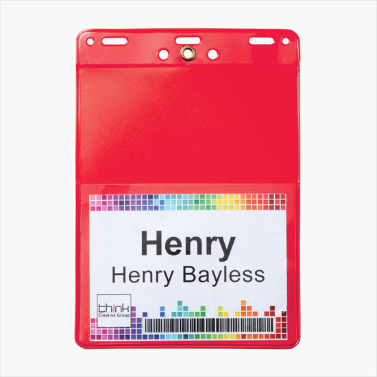 Trade Show Badge Caddy - Blank - Pin/Clip Attachment