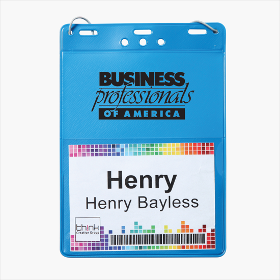 Trade Show Badge Caddy - Printed - Neck Cord Attachment