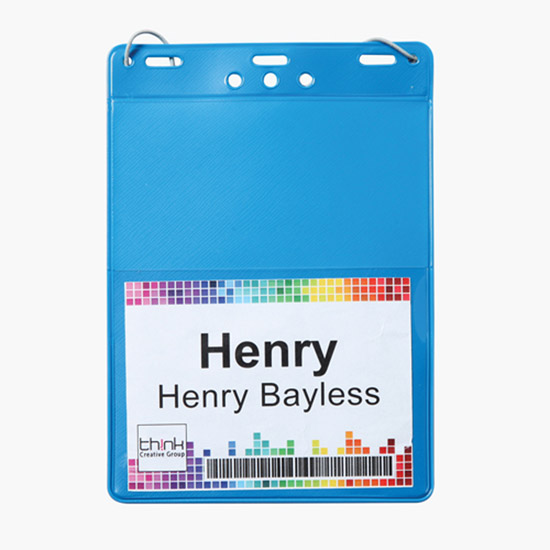 Trade Show Badge Caddy - Printed - Neck Cord Attachment
