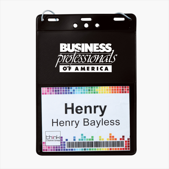 Trade Show Badge Caddy - Printed - Neck Cord Attachment