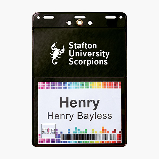 Trade Show Badge Caddy - Printed - Pin/Clip Attachment