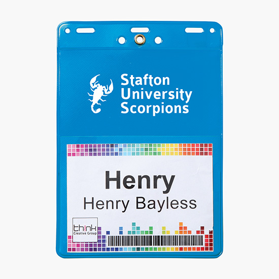 Trade Show Badge Caddy - Printed - Pin/Clip Attachment